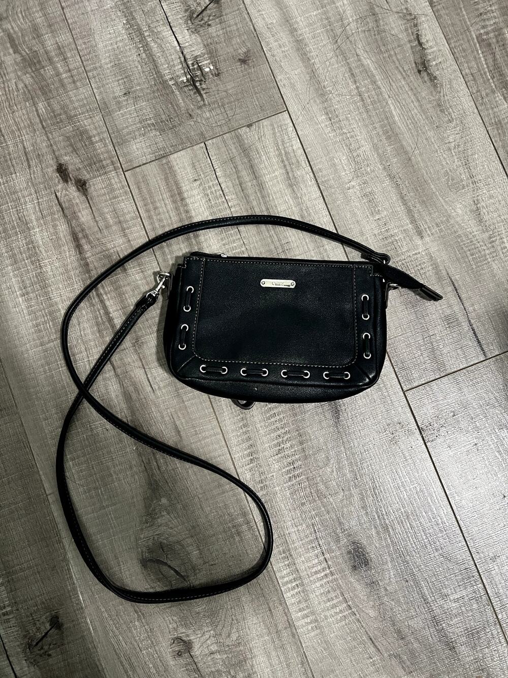 Chaps Faux Leather Crossbody Bag